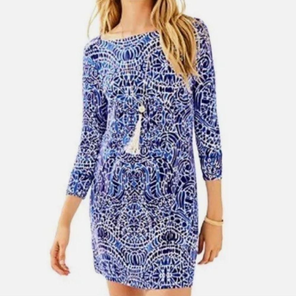 Lilly Pulitzer Sophie Dress Taverna Tiles UPF 50 Resortwear Preppy Size XS